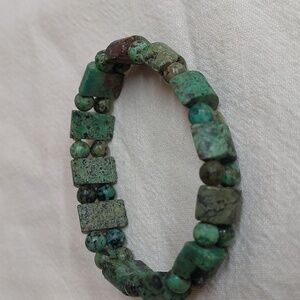 Vintage Real Turquoise braclet stretching braclet